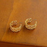 Vintage Chic Lace Huggie Earrings - floysun