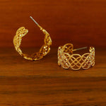 Vintage Chic Lace Huggie Earrings - floysun