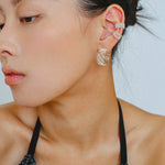 Vintage Chic Lace Huggie Earrings - floysun