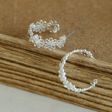 Vintage Chic Lace Huggie Earrings - floysun