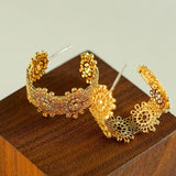 Vintage Chic Lace Huggie Earrings - floysun