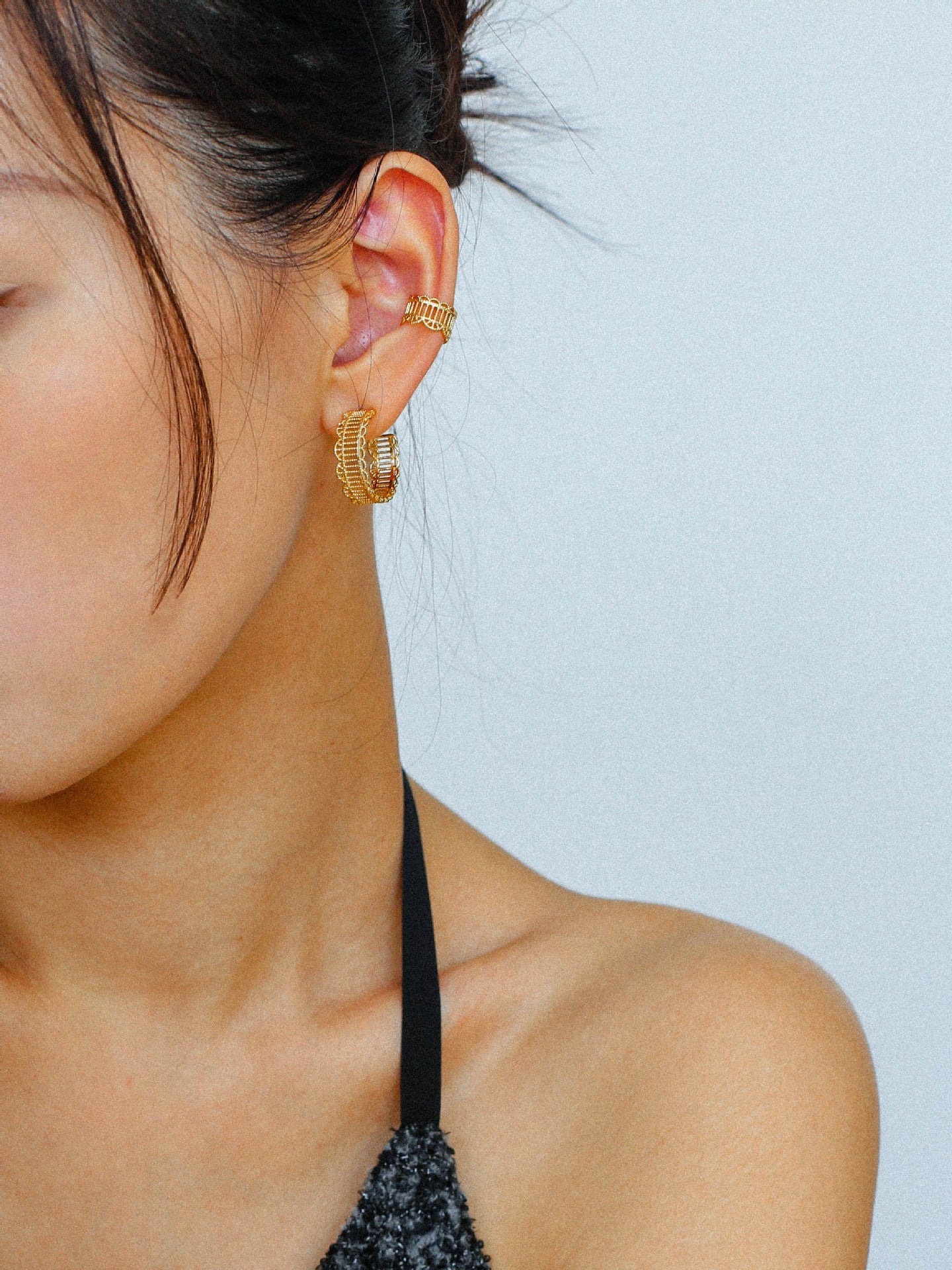 Vintage Chic Lace Huggie Earrings - floysun