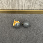 Vintage Enamel Glaze Ball Hoop Earrings - floysun