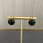 Vintage Enamel Glaze Ball Hoop Earrings - floysun