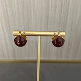 Vintage Enamel Glaze Ball Hoop Earrings - floysun