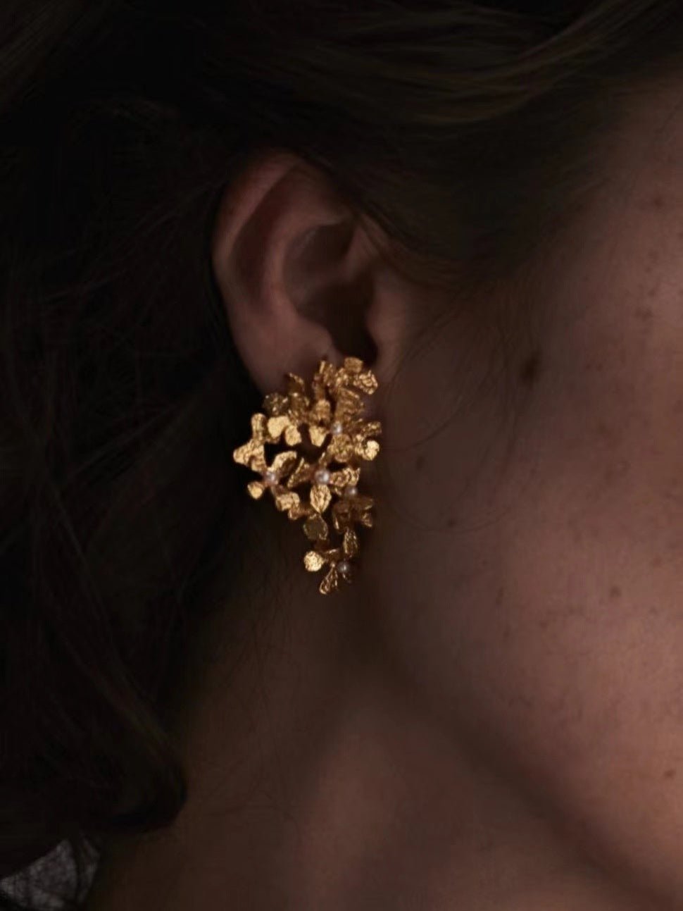 Vintage Flower Pearl Earrings - floysun