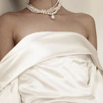 Vintage French Natural Pearl Baroque Multi - layer Necklace - floysun