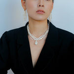 Vintage French Natural Pearl Baroque Multi - layer Necklace - floysun