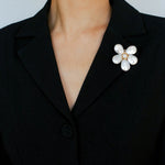 Vintage Freshwater Baroque Pearl Flower Brooch - floysun