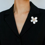 Vintage Freshwater Baroque Pearl Flower Brooch - floysun