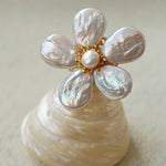 Vintage Freshwater Baroque Pearl Flower Brooch - floysun