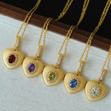 Vintage Gleam Heart Pendant Necklace - floysun