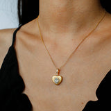 Vintage Gleam Heart Pendant Necklace - floysun