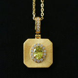 Vintage Gleam Square Pendant Necklace - floysun