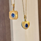 Vintage Gleam Square Pendant Necklace - floysun