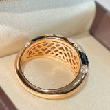 Vintage Inlay Ring – Black Onyx & White Mother - of - Pearl - floysun