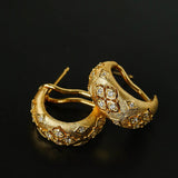 Vintage Italian Brushed Clover Earrings - floysun