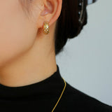 Vintage Italian Brushed Clover Earrings - floysun