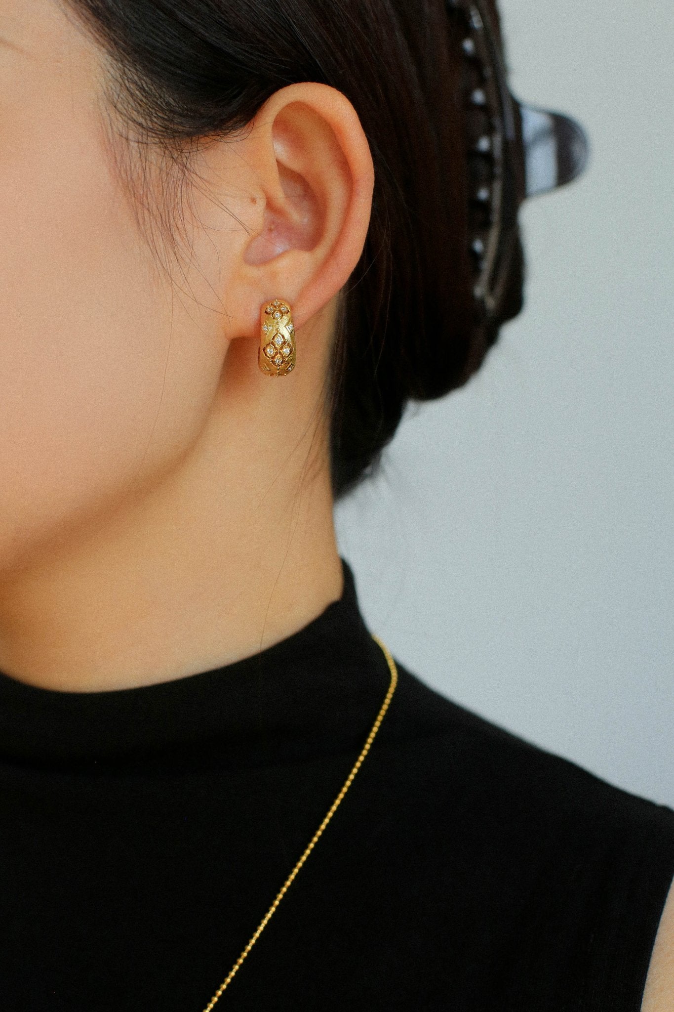 Vintage Italian Brushed Clover Earrings - floysun