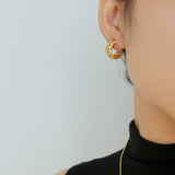 Vintage Italian Brushed Clover Earrings - floysun
