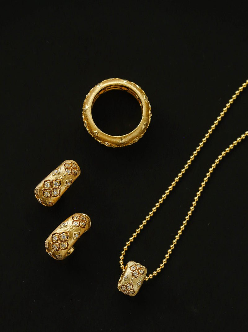 Vintage Italian Brushed Clover Necklace - floysun