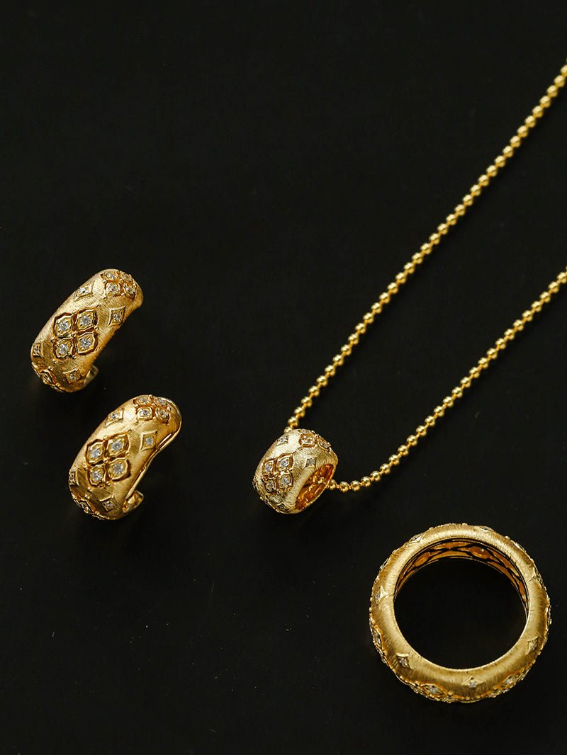 Vintage Italian Brushed Clover Necklace - floysun