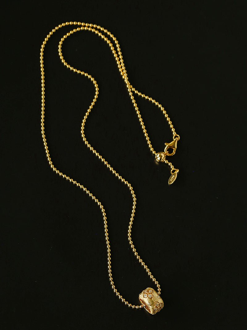Vintage Italian Brushed Clover Necklace - floysun