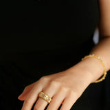 Vintage Italian Brushed Clover Ring - floysun