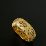 Vintage Italian Brushed Clover Ring - floysun