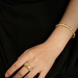 Vintage Italian Brushed Clover Ring - floysun