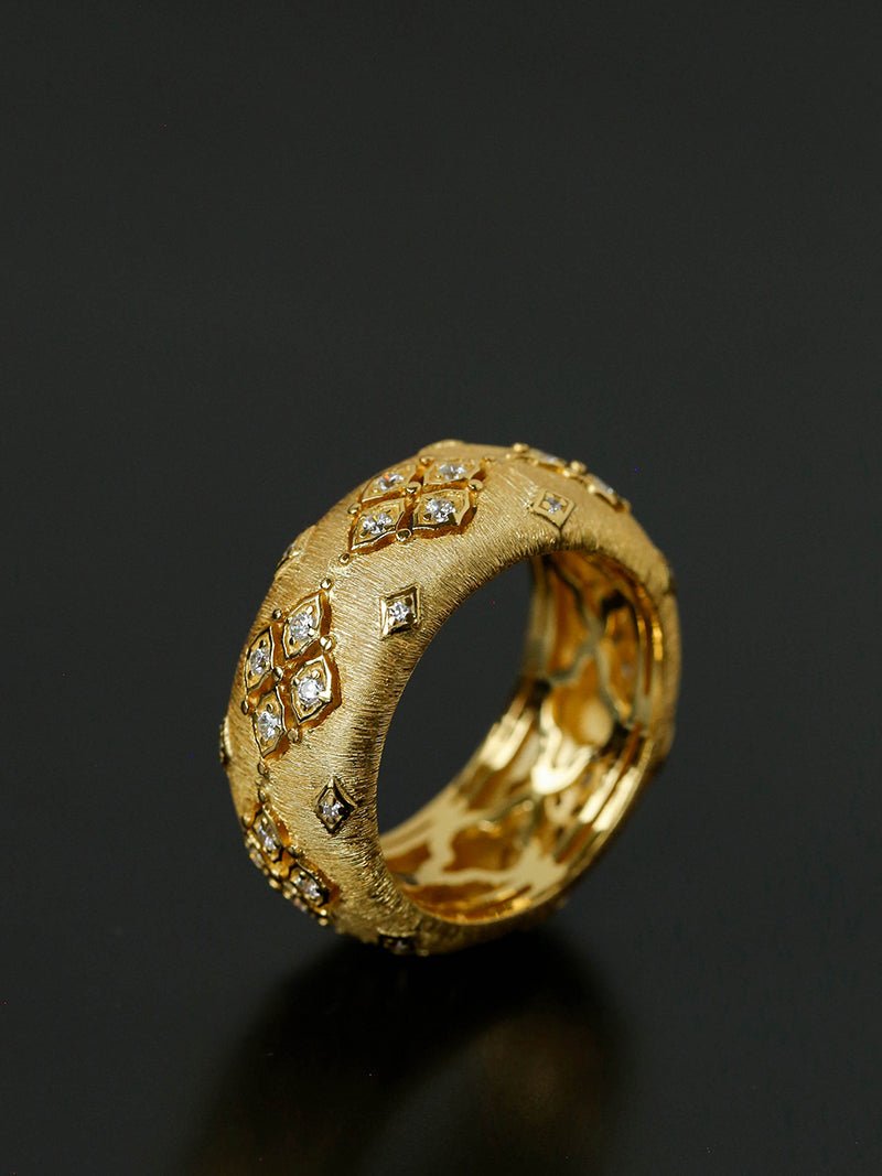 Vintage Italian Brushed Clover Ring - floysun
