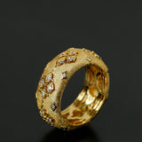 Vintage Italian Brushed Clover Ring - floysun