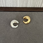 Vintage Japanese - Style 925 Silver Chunky C - Shaped Ear Cuff - floysun