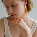 Vintage Leaf and Pearl Statement Earrings - floysun