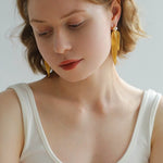 Vintage Leaf and Pearl Statement Earrings - floysun