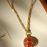 Vintage Oval Gemstone Long Necklace - floysun