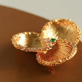Vintage Palace Three - petal Flower Brooch - floysun