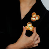 Vintage Palace Three - petal Flower Brooch - floysun