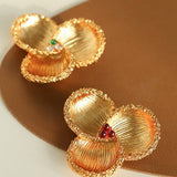 Vintage Palace Three - petal Flower Brooch - floysun