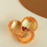 Vintage Palace Three - petal Flower Brooch - floysun