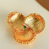 Vintage Palace Three - petal Flower Brooch - floysun