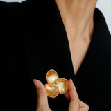 Vintage Palace Three - petal Flower Brooch - floysun