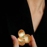 Vintage Palace Three - petal Flower Brooch - floysun