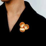 Vintage Palace Three - petal Flower Brooch - floysun