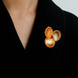 Vintage Palace Three - petal Flower Brooch - floysun