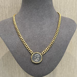 Vintage Roman Lady Luck Coin Pendant Necklace - floysun