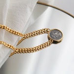 Vintage Roman Lady Luck Coin Pendant Necklace - floysun
