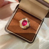 Vintage Ruby Cabochon Ring - floysun