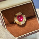 Vintage Ruby Cabochon Ring - floysun