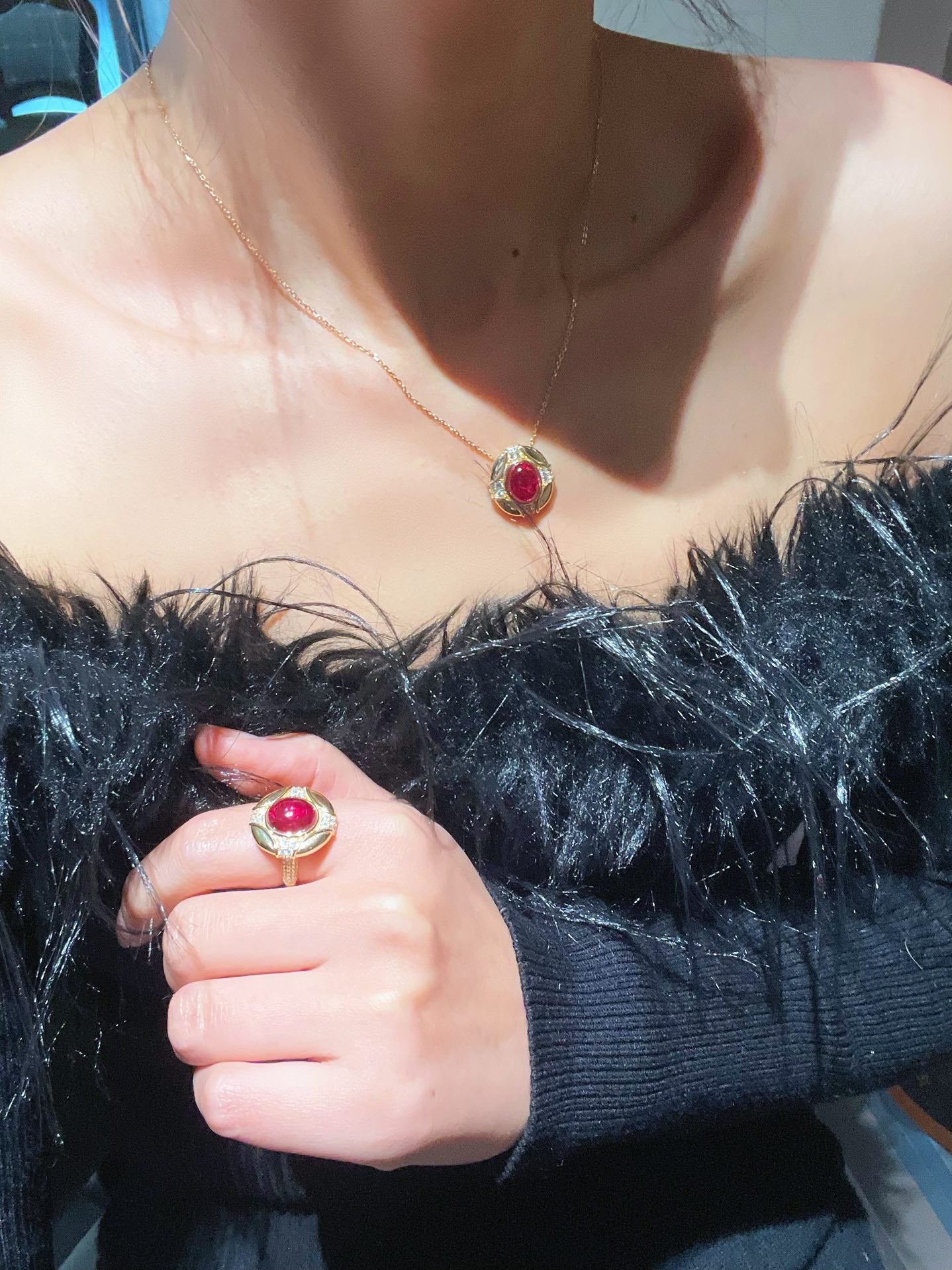 Vintage Ruby Cabochon Ring - floysun